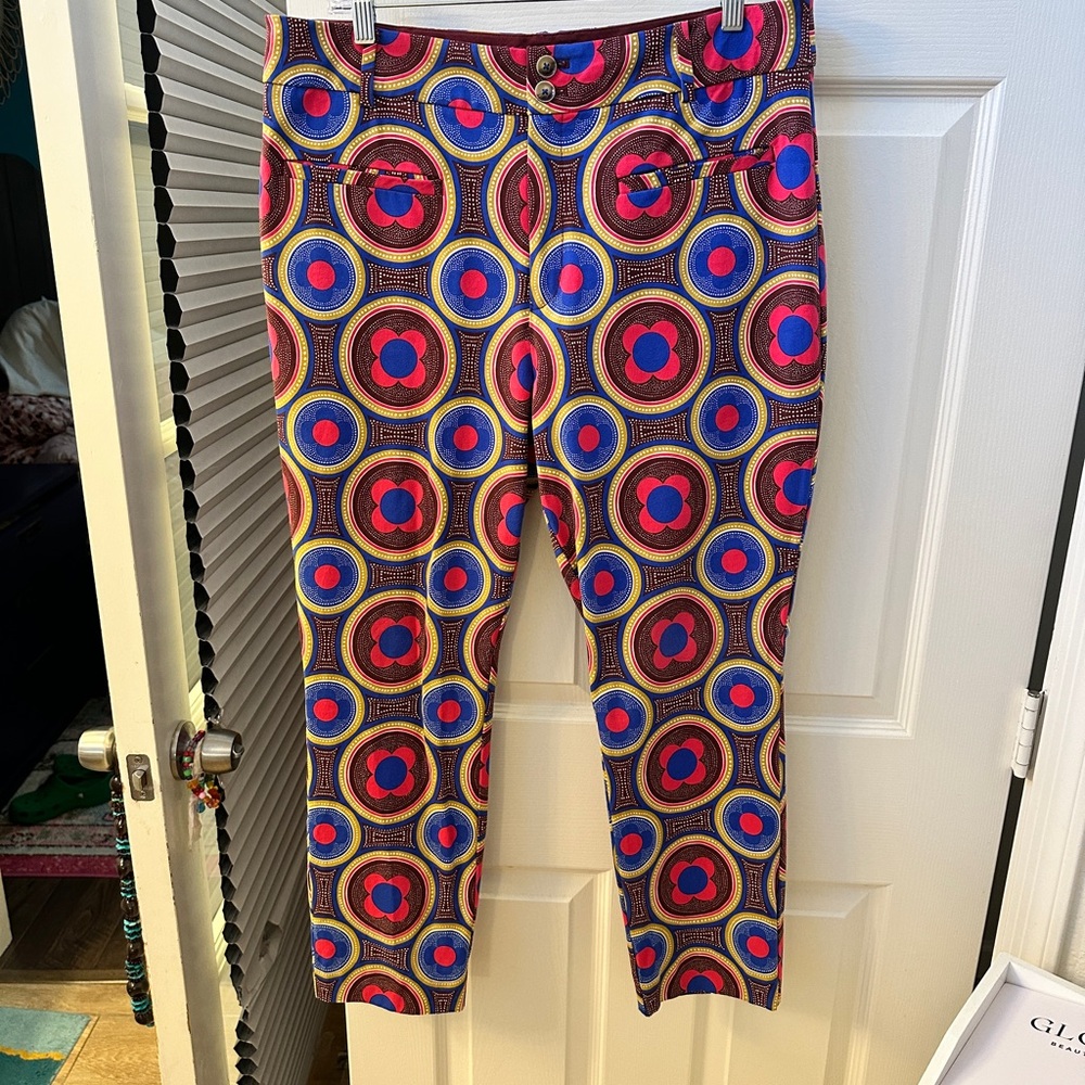 Anthropologie Multicolor Patterned Cropped Pants